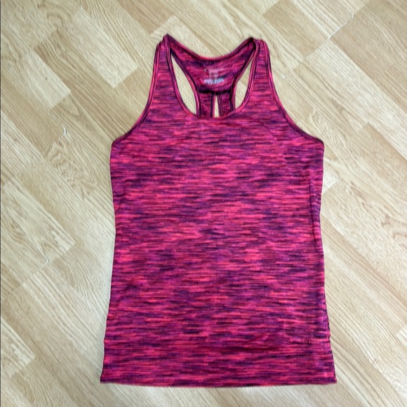 Tek Gear Fitted Pink and Black Sleeveless Tank - Picture 1 of 4